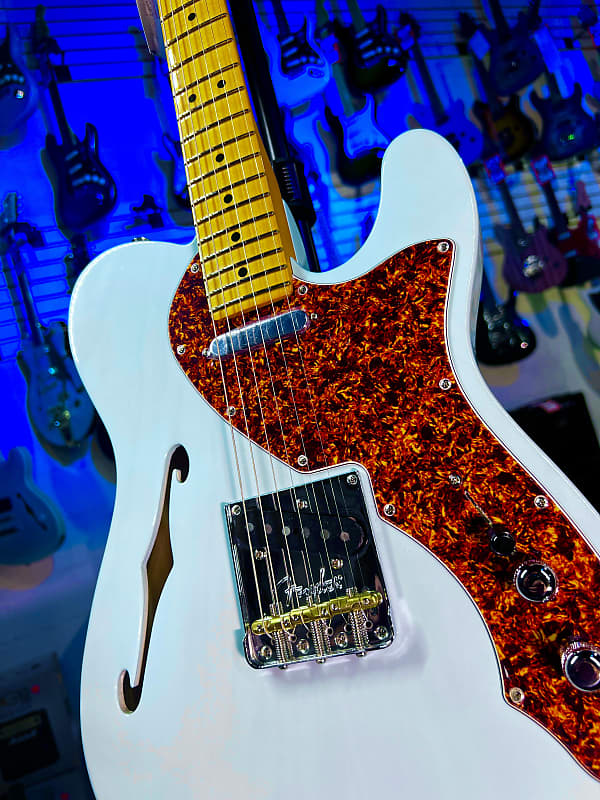 Fender American Professional II Telecaster Thinline Transparent Daphne Blue Maple Fingerboard GET PLEK'D! 130