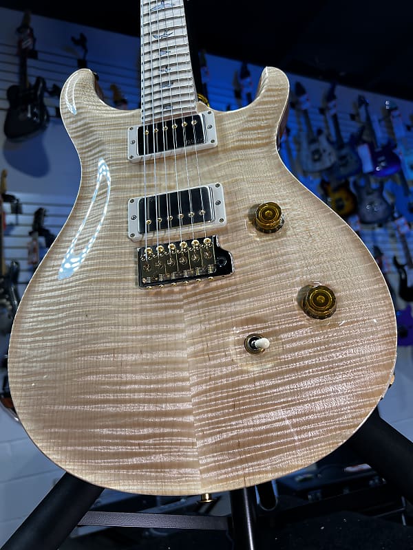 PRS Wood Library Custom 24 Fatback 2024 - Natural - Flame 10 Top Flame Maple Neck, Paisley Case! 740