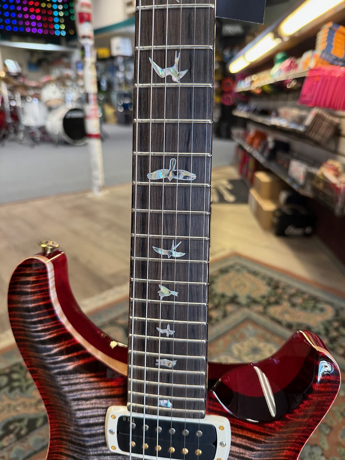 PRS Custom 24-08 Semi Hollow 40th Anniversary, Charcoal Cherry Burst #176