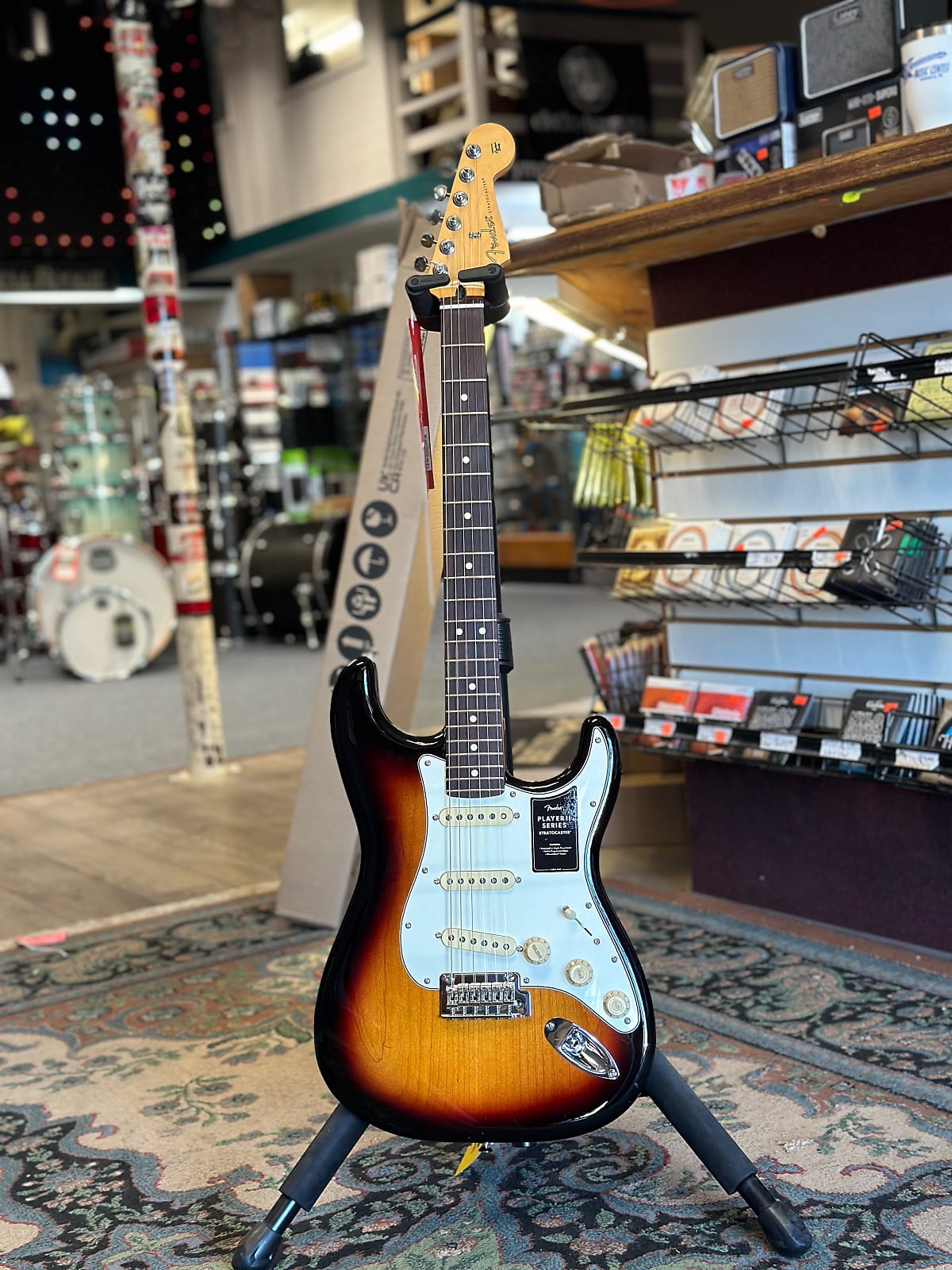 Player II Stratocaster Electric Guitar, 3 Tone Sunburst W/ Rosewood Fretboard #751