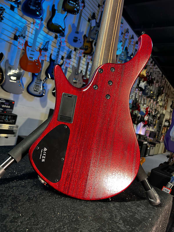 Ibanez EHB Ergonomic Headless 5-string Bass Guitar - Stained Wine Red Low Gloss GET PLEK'D! 504