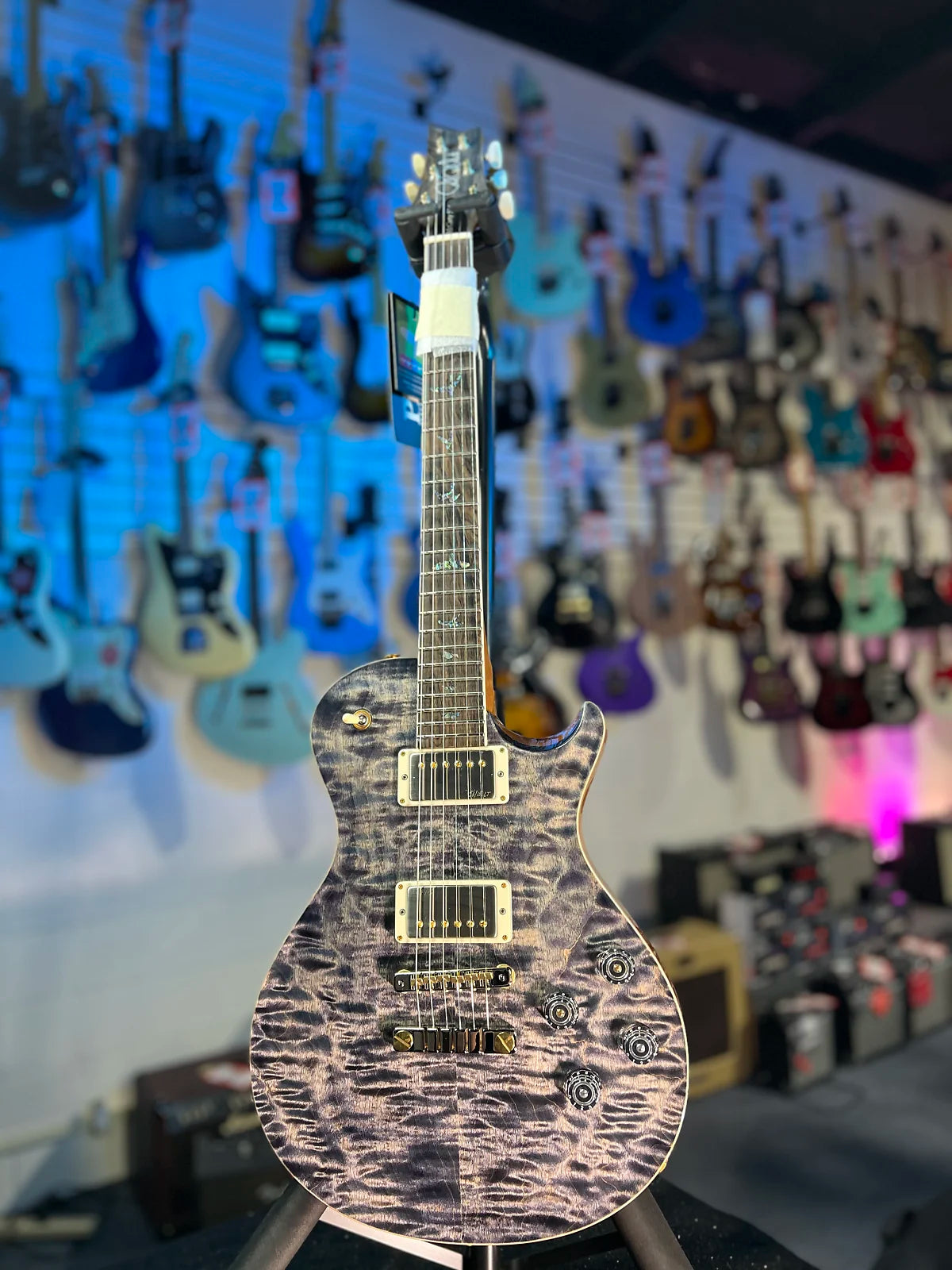 PRS Wood Library McCarty Singlecut 594, Quilt Top, Charcoal, Ziricote Fingerboard, Paisley Case, Signature Dealer 452