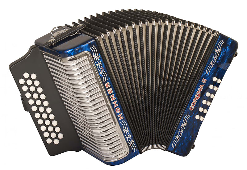 Hohner Corona II Blue Diatonic Button Accordion GCF Authorized Dealer Free Shipping!