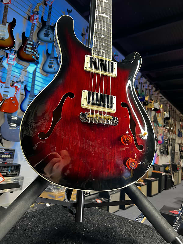 PRS SE Hollowbody Standard Electric Guitar - Fire Red Burst *FREE PLEK WITH PURCHASE* 261 GET PLEK’D!