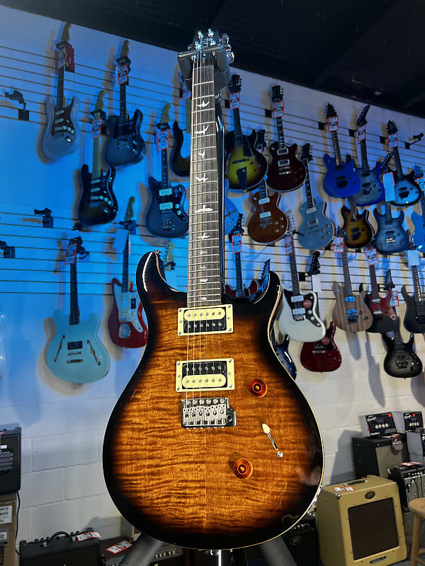 PRS SE Custom 24 Electric Guitar - Black Gold Sunburst GET PLEK'D! 033