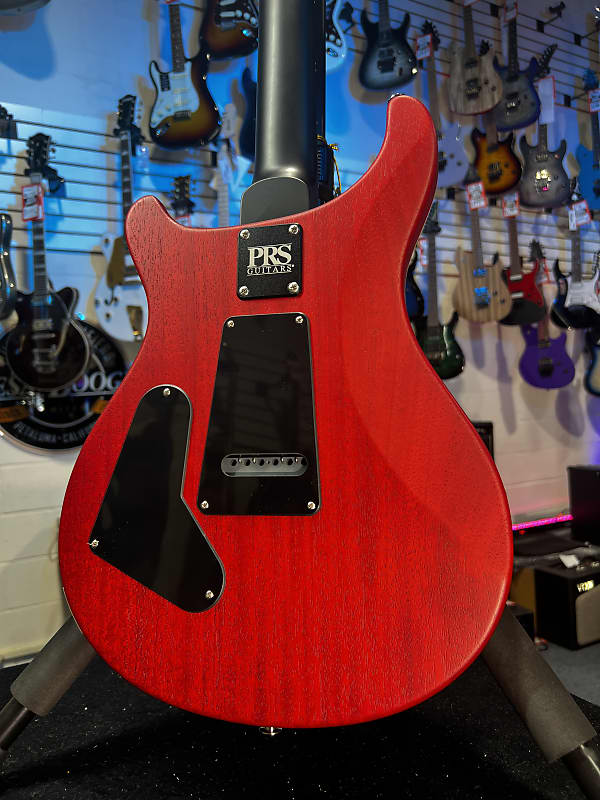 PRS CE 24 Semi-Hollow Electric Guitar - Satin Faded Gray Black Cherry Burst w/ Cherry Red Back, Ebony, 57/08 266 GET PLEK'D