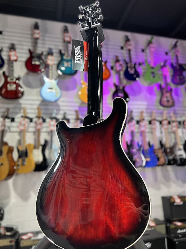 PRS SE Hollowbody Standard Electric Guitar - Fire Red Burst *FREE PLEK WITH PURCHASE* 765