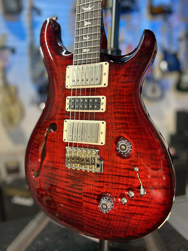 PRS Special Semi-Hollow Electric Guitar, Custom Color - Fire Red Wrap Burst w/ Case, Signature Dlr, Get Plekd 297