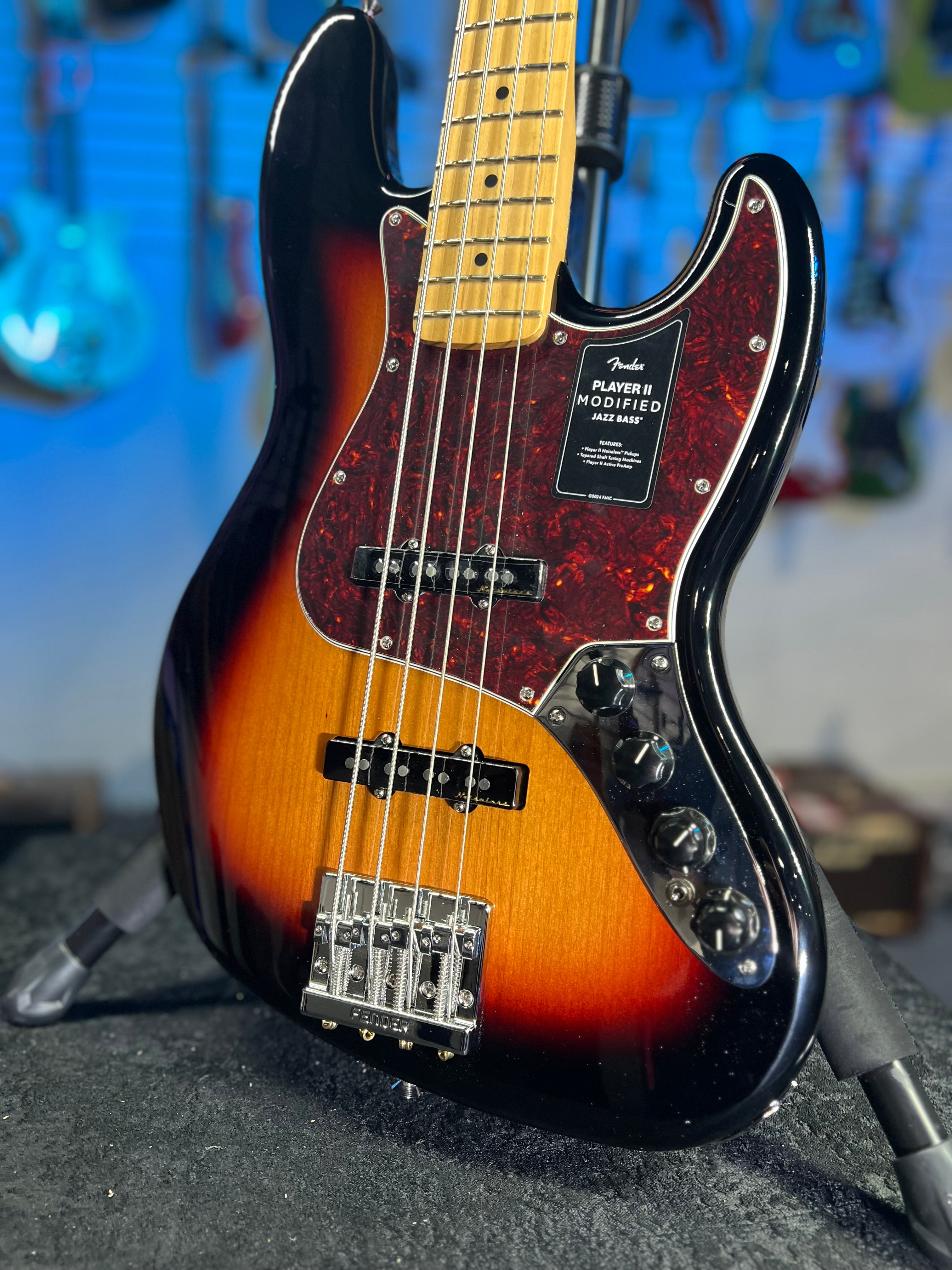 Fender Player II Modified Active Jazz Bass - 3 Tone Sunburst Auth Deal Free Ship! 290 GET PLEK’D!
