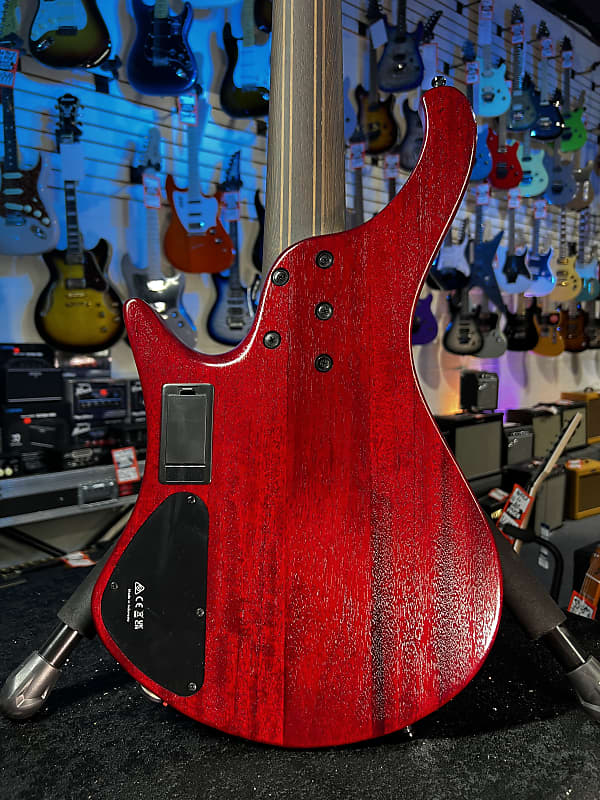 Ibanez EHB Ergonomic Headless 5-string Bass Guitar - Stained Wine Red Low Gloss GET PLEK'D! 691