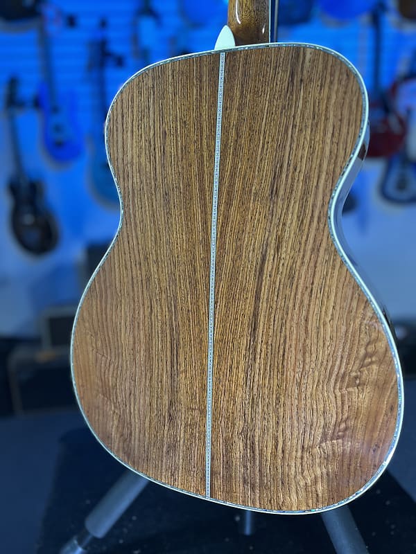 Martin OM-45 John Mayer Platinum Anniversary Acoustic Guitar - Platinum Gray Burst Top with Platinum Gray Toner Back & Sides, Martin Case, Limited Edition, 294