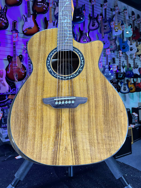 Luna Vineyard Koa Bevel Acoustic-electric Guitar - Natural Gloss Auth Deal Free Ship! 131 GET PLEK’D!