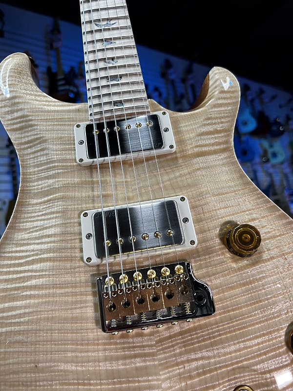 PRS Wood Library Custom 24 Fatback 2024 - Natural - Flame 10 Top Flame Maple Neck, Paisley Case! 740