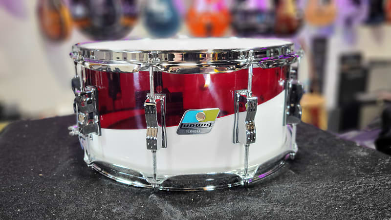 Ludwig Vistalite Snare Drum - 6.5-inch x 14-inch - Red/White / Authorized Dealer / Free Shipping!