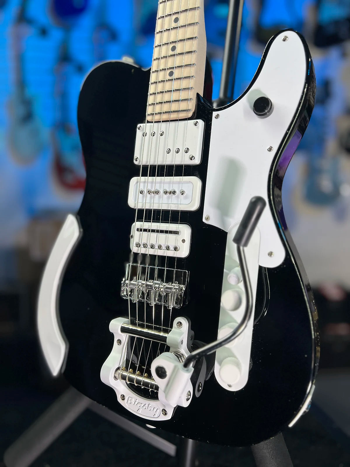 Fender Jack White Triplecaster Signature Telecaster Electric Guitar - Black w Case, 642