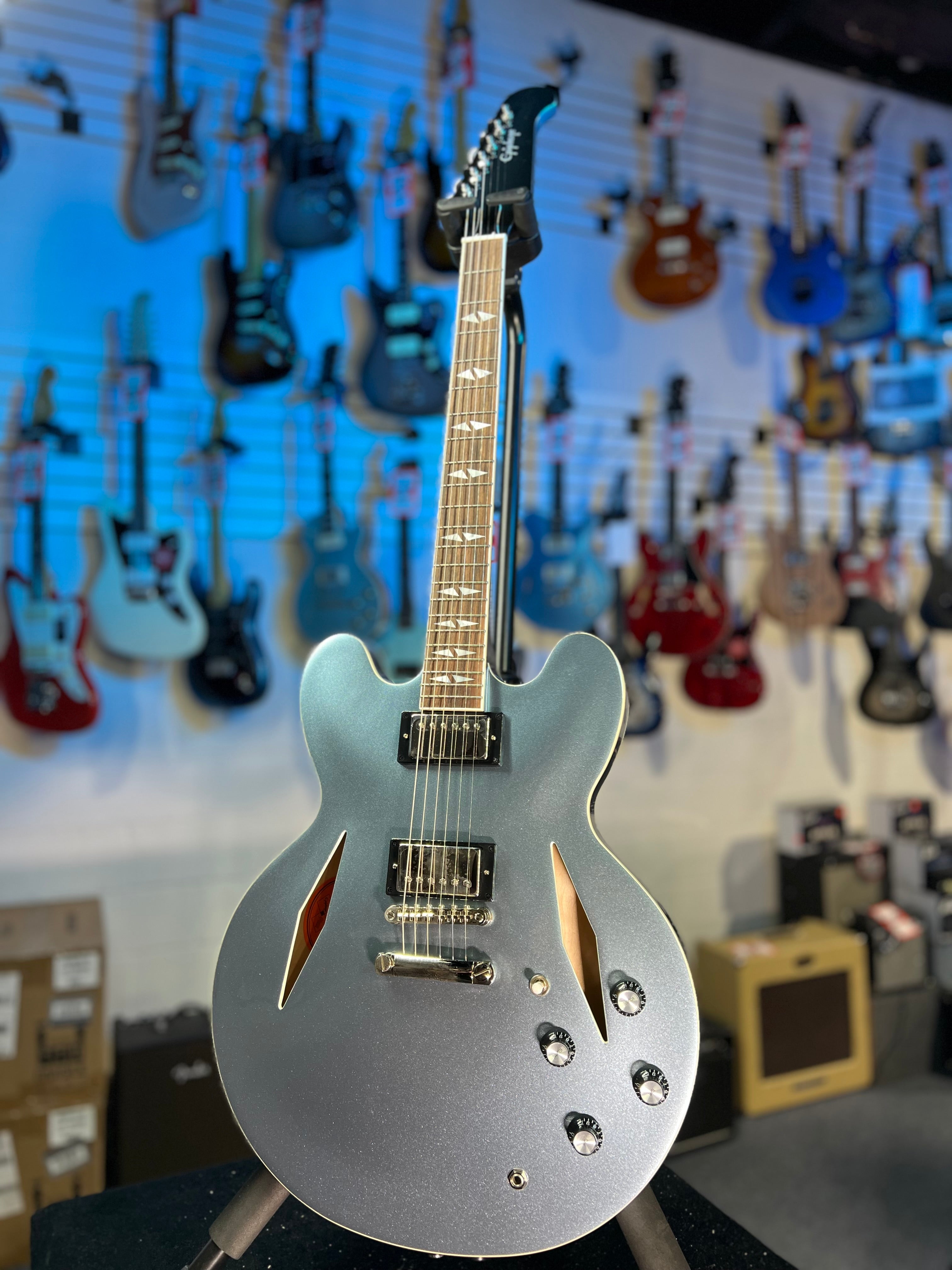 Epiphone Dave Grohl DG 335 Semi-hollowbody Electric Guitar - Pelham Blue GET PLEK'D! 199