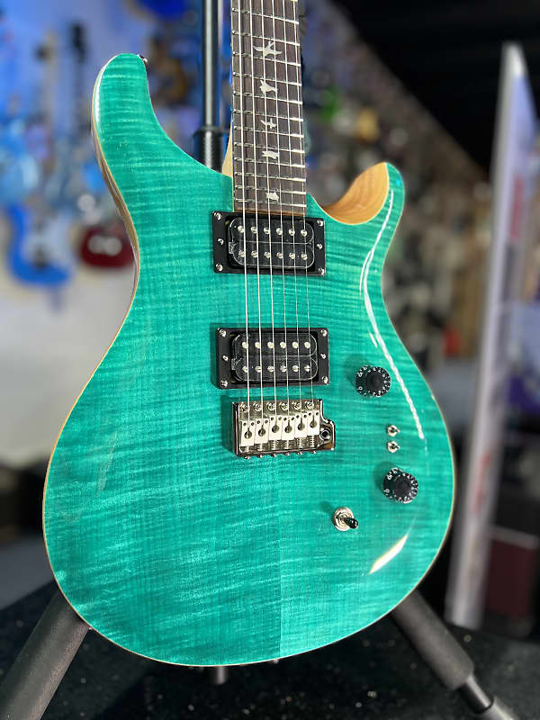 PRS SE Custom 24-08 Electric Guitar - Turquoise Auth Deal Free Ship! 048 GET PLEK’D!