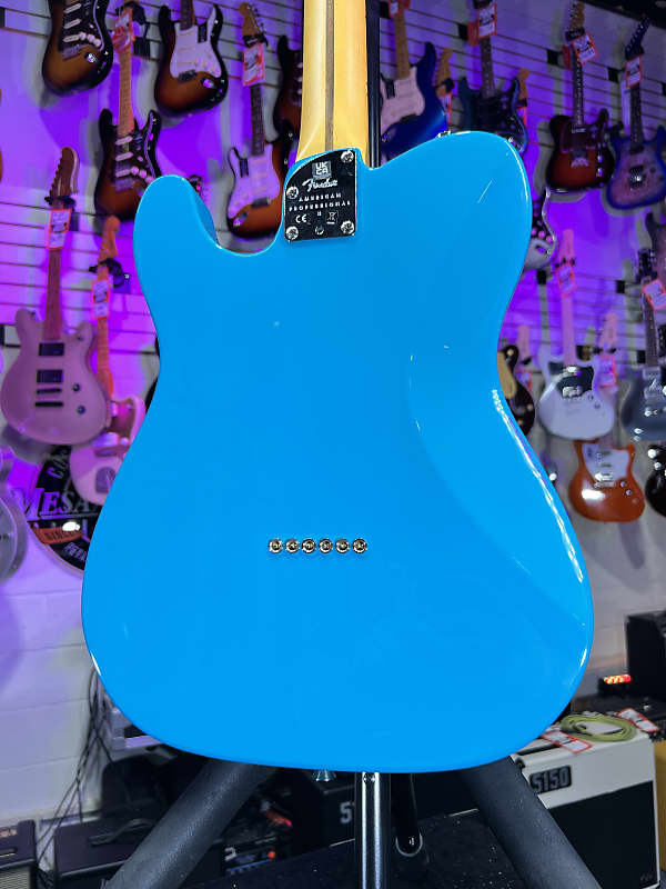 Fender American Professional II Telecaster Deluxe Miami Blue with Maple Fingerboard Auth Deal Free Ship! 730 *FREE PLEK WITH PURCHASE*