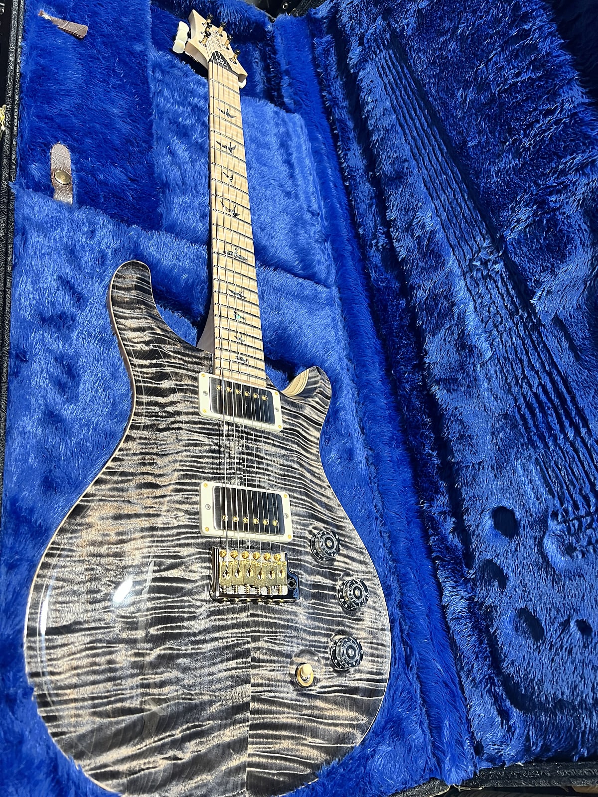 PRS Wood Library DGT 2025 - Charcoal, Flame Top, Swamp Ash, Maple Neck + Board, PRS Paisley Case 530