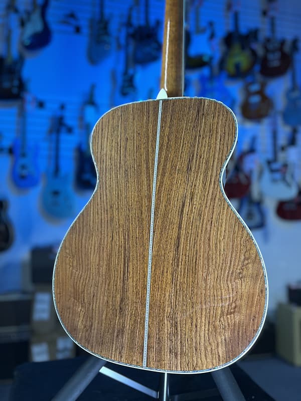 Martin OM-45 John Mayer Platinum Anniversary Acoustic Guitar - Platinum Gray Burst Top with Platinum Gray Toner Back & Sides, Martin Case, Limited Edition, 294