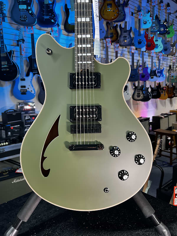 EVH SA-126 Special Semi-hollowbody Electric Guitar - Matte Army Drab GET PLEK'D! 090