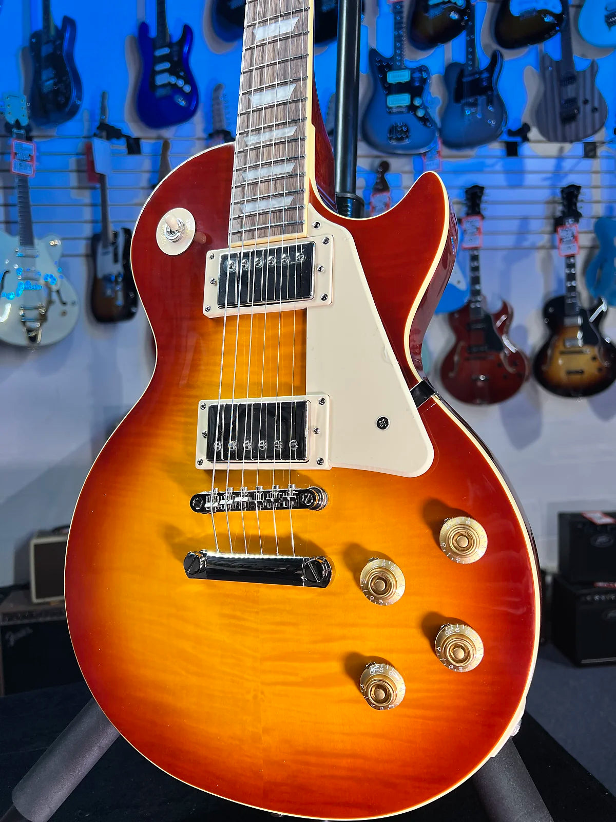 Epiphone Les Paul Standard 50s Figured 2025 - Washed Cherry Sunburst, with Premium Epiphone Gig Bag, Get Plekd, 113
