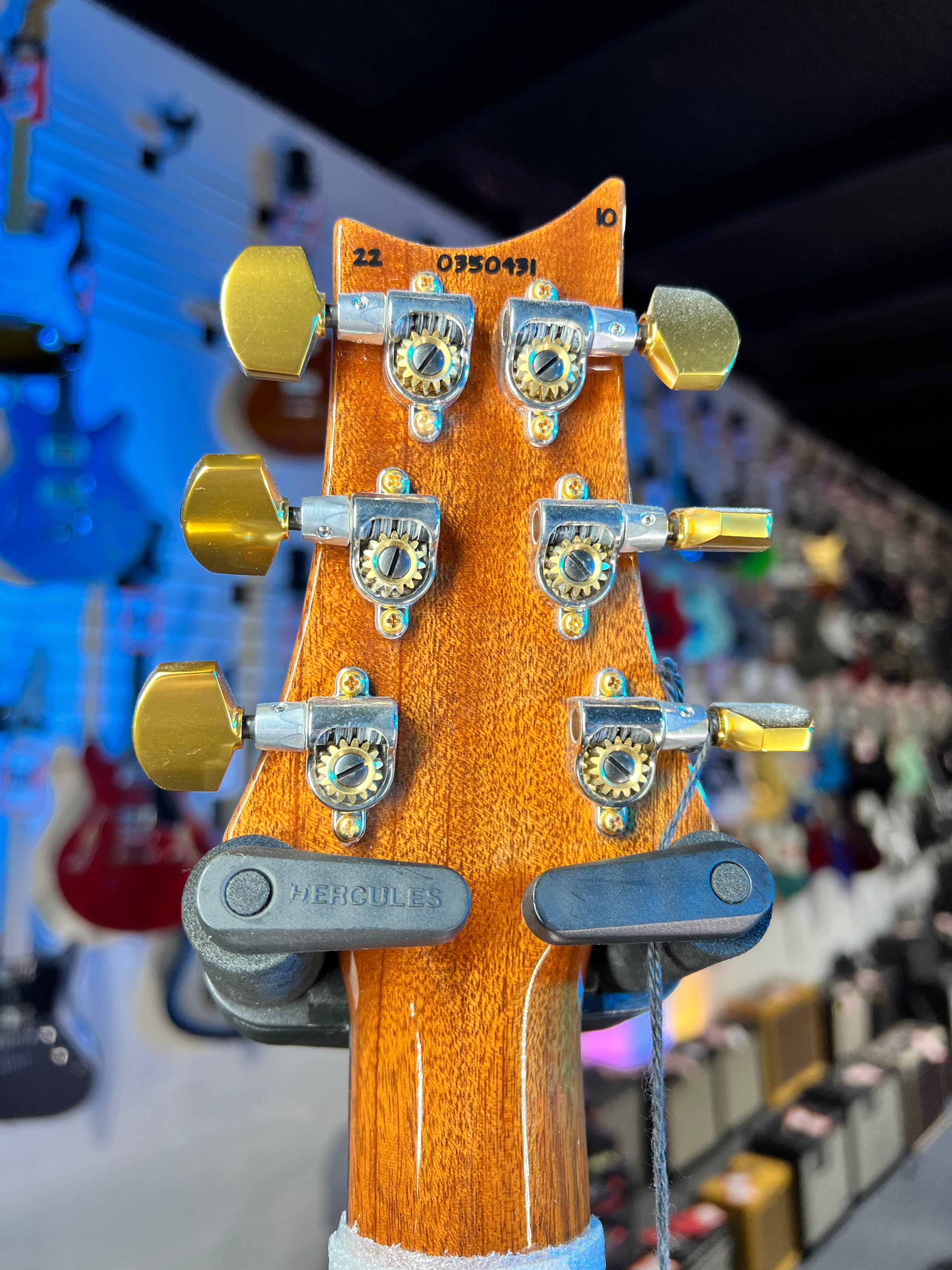 PRS Custom 24 10 Top - Faded Trampas Green Wrap, PRS Hard Case 431