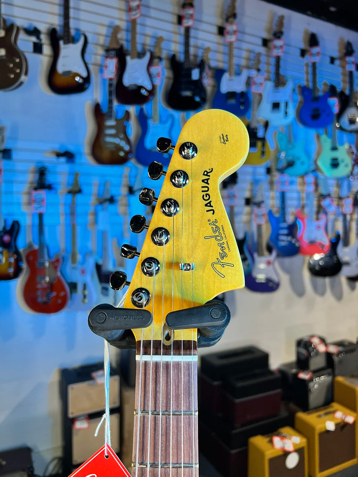 Fender American Professional Classic Jaguar Electric Guitar - Faded Firemist Gold w Gig Bag, Get Plek'd Free! 775