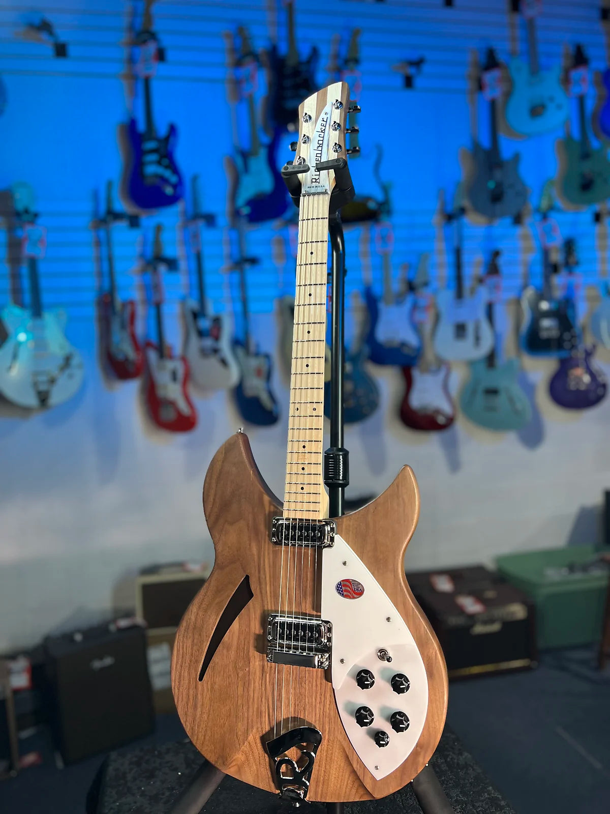 New 2025 Rickenbacker 330 Walnut Guitar w/ Ric OHSCase, Free Ship 785 AthDlr 330