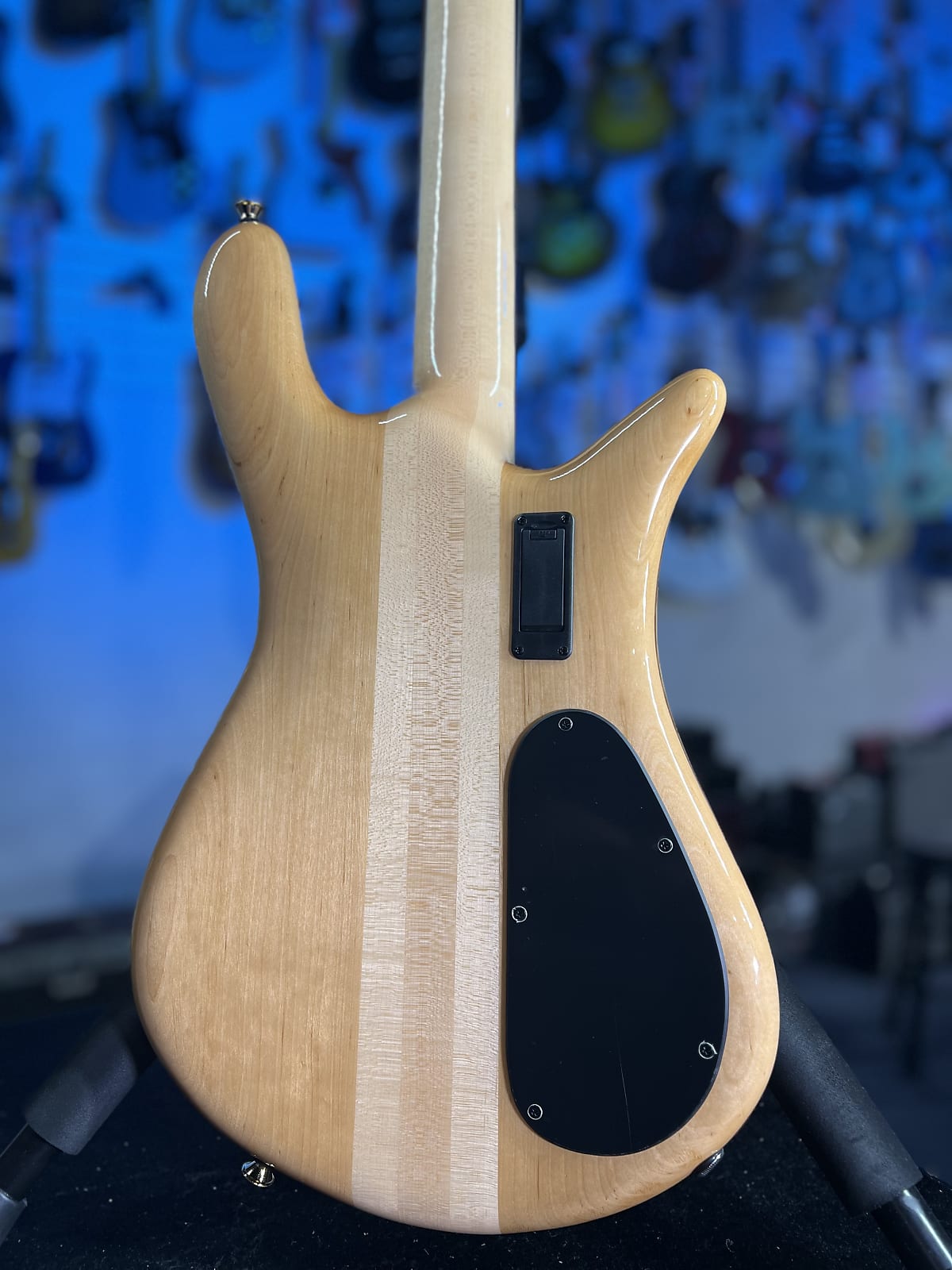 Spector Euro 4 LX Left Handed Bass Guitar - Poplar Burl Natural Gloss, Lefty, w Spector Bag, Get Plek'd Free! 314