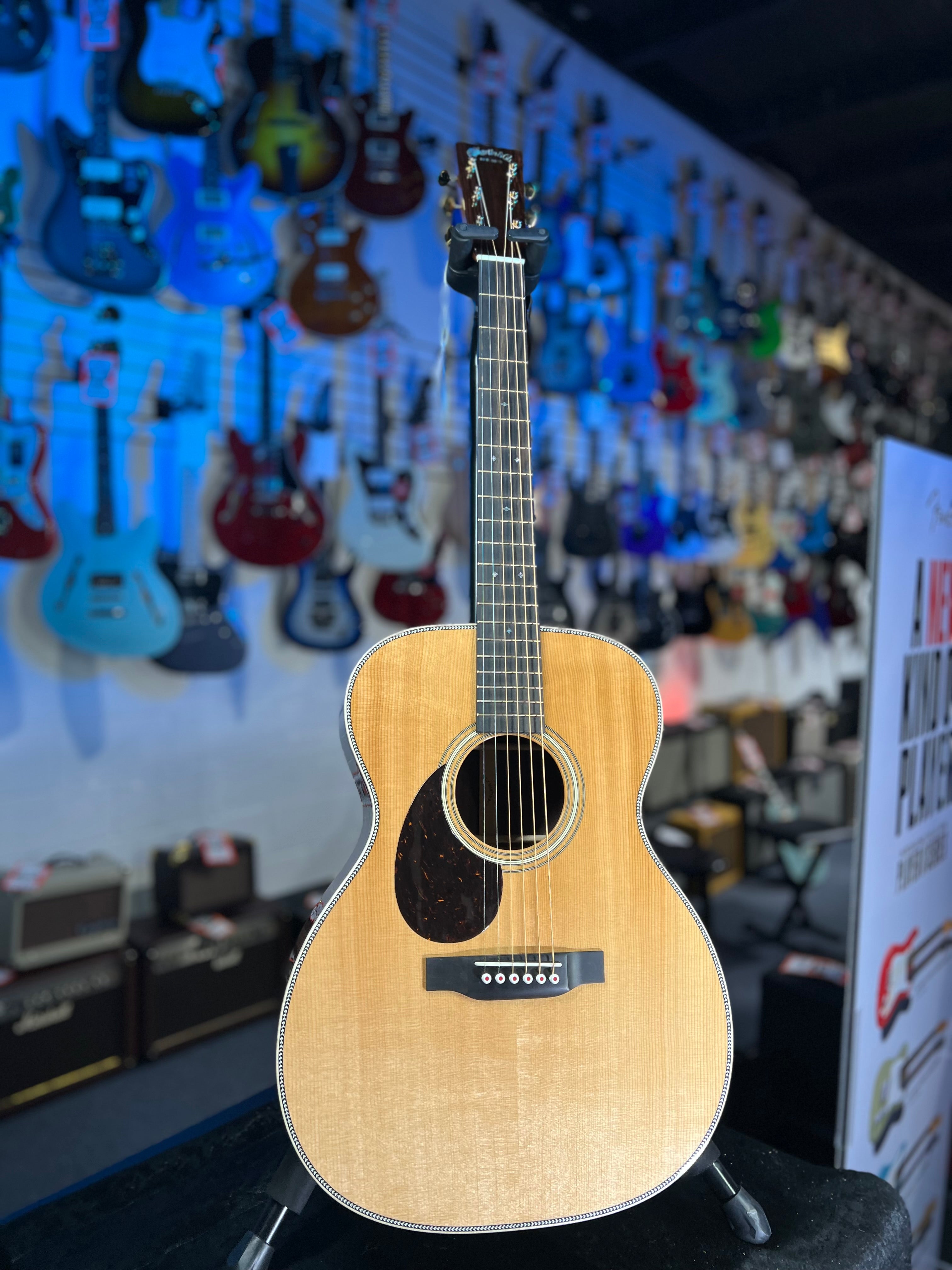 Martin OM-28 Modern Deluxe Left-Handed Acoustic Guitar - Natural 220 GET PLEK'D!