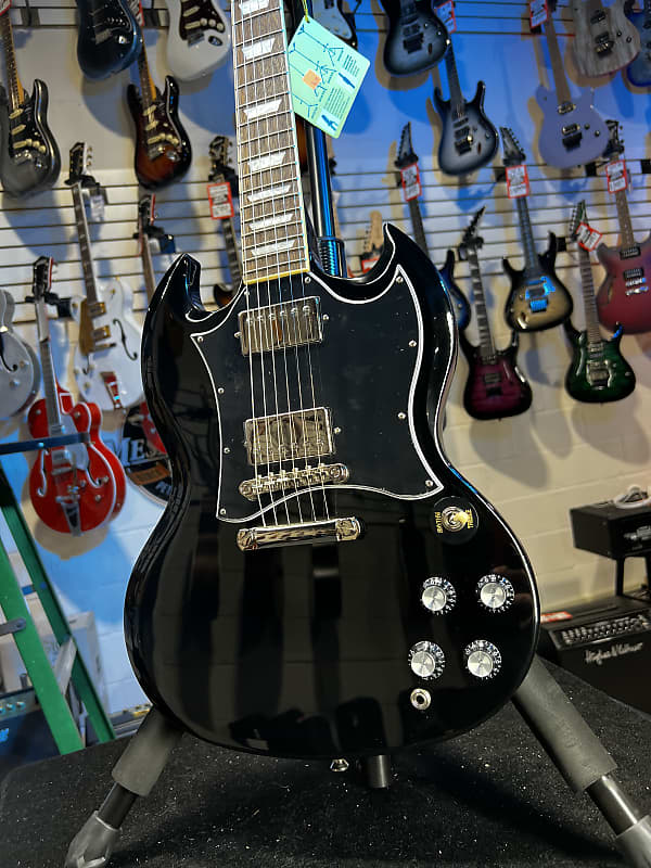 Epiphone SG Standard Electric Guitar - Ebony Amber Auth Deal Free Ship! 458 GET PLEK’D!