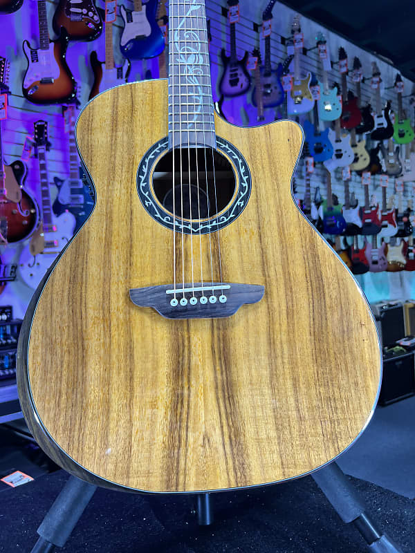 Luna Vineyard Koa Bevel Acoustic-electric Guitar - Natural Gloss Auth Deal Free Ship! 131 GET PLEK’D!