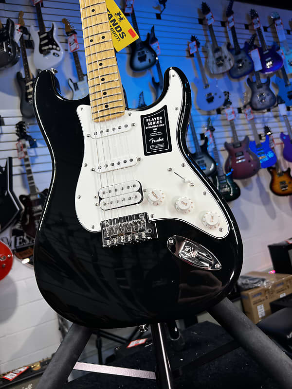 Fender Player Stratocaster HSS - Black with Maple Fingerboard Authorized Deal! 551 GET PLEK’D!