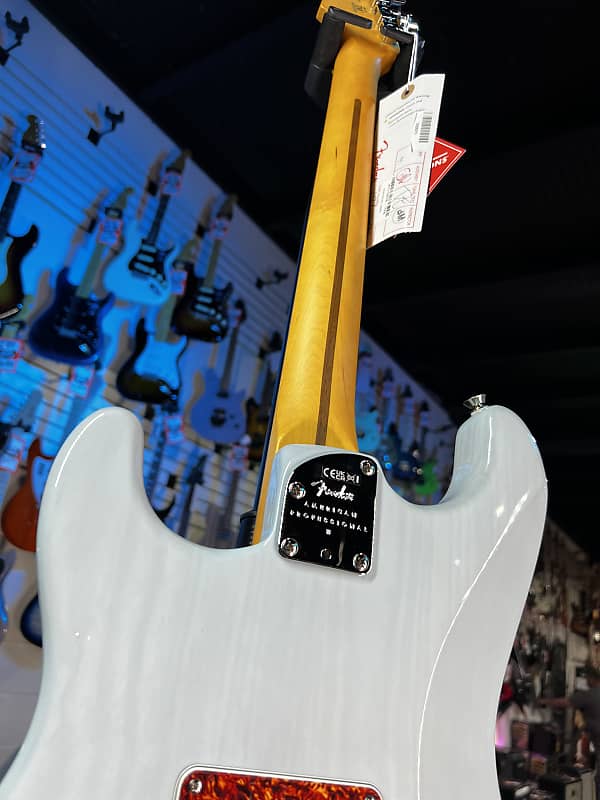 Fender American Professional II Thinline Stratocaster Transparent Daphne Blue Auth Deal Free Ship! 479 GET PLEK’D!
