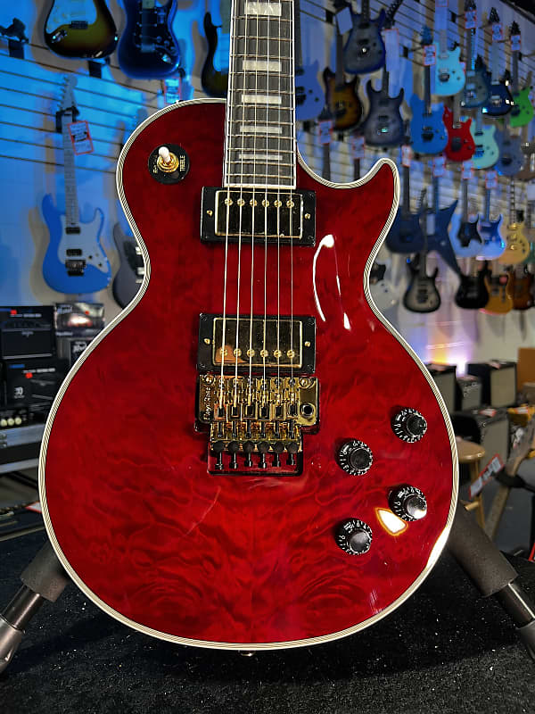 Epiphone Alex Lifeson Les Paul Custom Axcess Electric Guitar - Ruby GET PLEK'D! 440