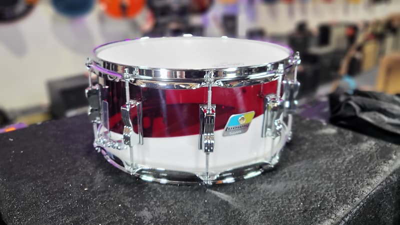 Ludwig Vistalite Snare Drum - 6.5-inch x 14-inch - Red/White / Authorized Dealer / Free Shipping!