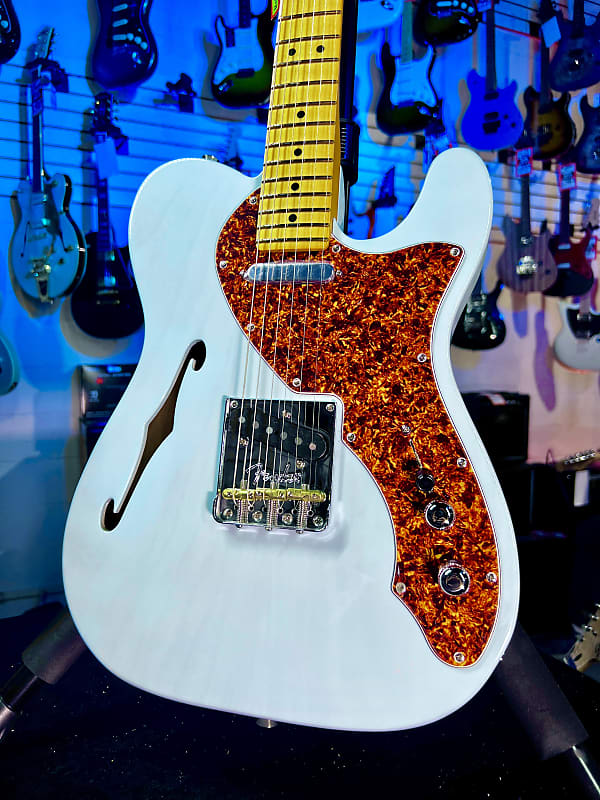 Fender American Professional II Telecaster Thinline Transparent Daphne Blue Maple Fingerboard GET PLEK'D! 130