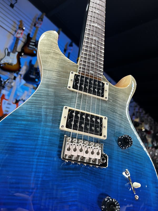 PRS SE Custom 24 Electric Guitar - Blue Fade Auth Deal Free Ship! 722