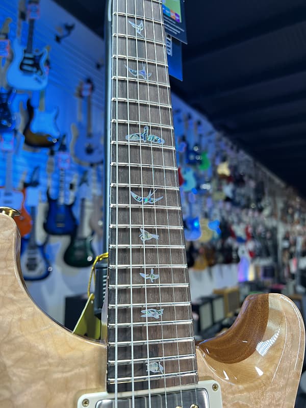 PRS Wood Library Custom 24 Quilt, Natural, Brazilian Rosewood w Paisley PRS Hardcase, Free Ship, 662