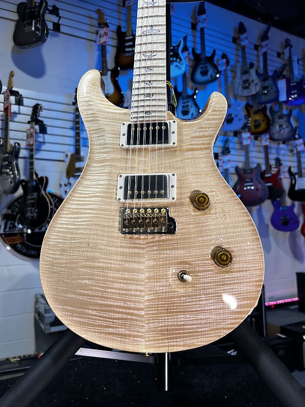 PRS Wood Library Custom 24 Fatback 2024 - Natural - Flame 10 Top Flame Maple Neck, Paisley Case! 740