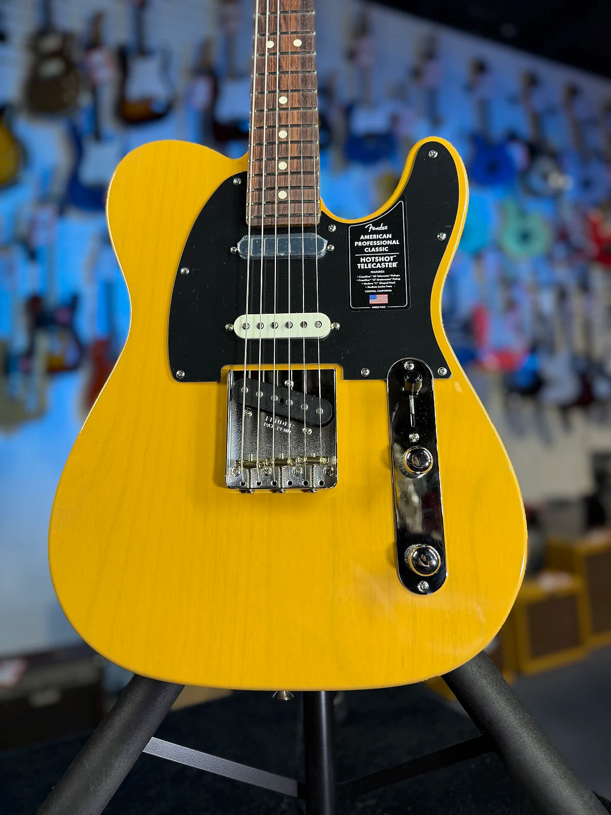 Fender American Professional Classic Hotshot Telecaster Electric Guitar - Butterscotch Blonde GET PLEK'D! 100