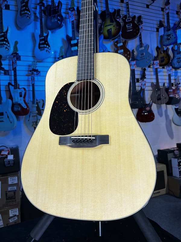 Martin D-18 Left-handed Acoustic Guitar - Natural Auth Deal Free Shipping! 571 GET PLEK’D!