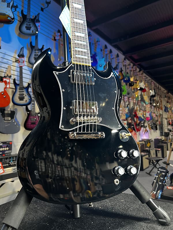 Epiphone SG Standard Electric Guitar - Ebony Amber Auth Deal Free Ship! 458 GET PLEK’D!