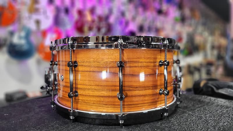 Tama S.L.P. G-Maple Snare Drum - 7 x 14in. - Gloss Tangerine Zebrawood Auth Dealer Free Shipping!