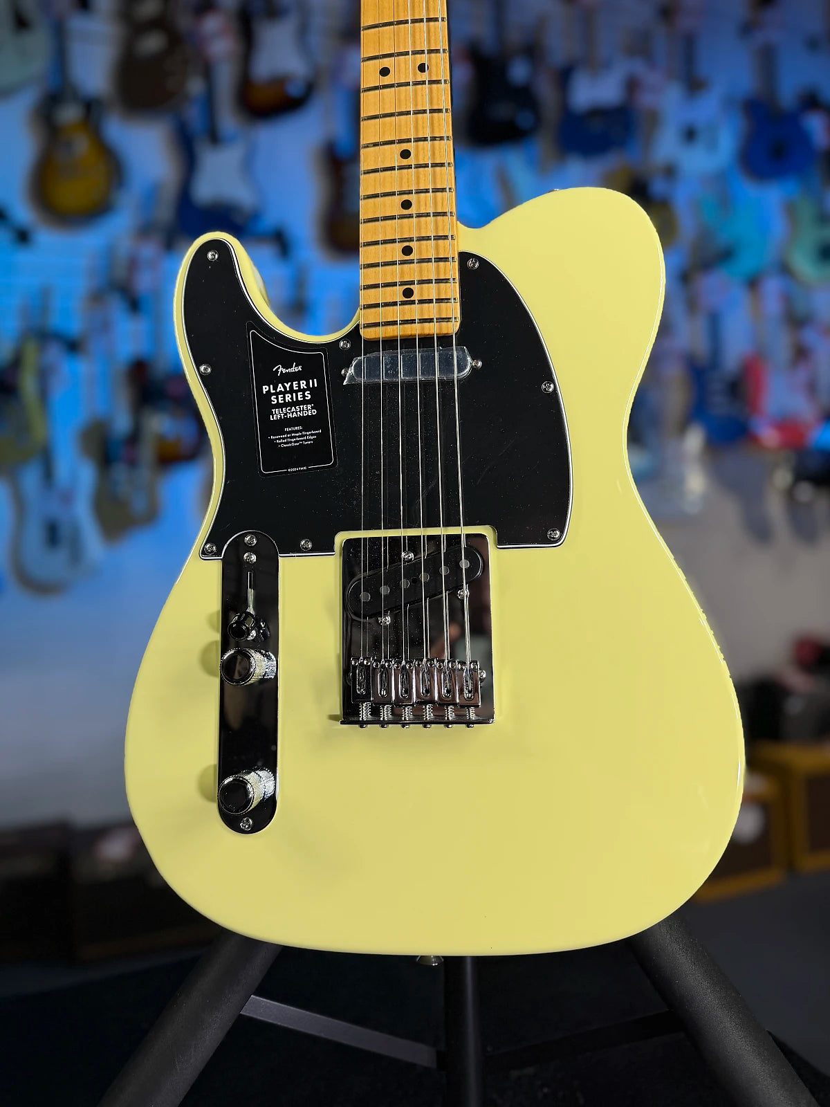 Fender Player II Telecaster Left-handed Electric Guitar - Hialeah Yellow with Maple Fingerboard GET PLEK'D! 286