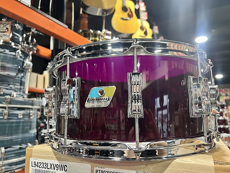 Ludwig Vistalite 2024 Limited, Snare Drum, 6.5" x 14" - Purple, Auth Dlr, Free Ship