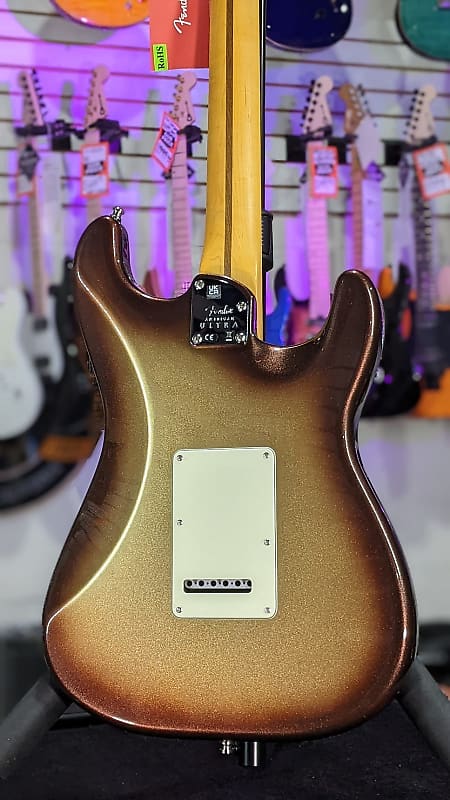 Fender American Ultra Stratocaster Left-handed - Mocha Burst Maple Fingerboard! 920 GET PLEK’D!
