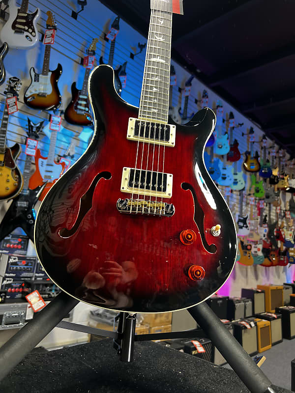 PRS SE Hollowbody Standard Electric Guitar - Fire Red Burst *FREE PLEK WITH PURCHASE* 261 GET PLEK’D!