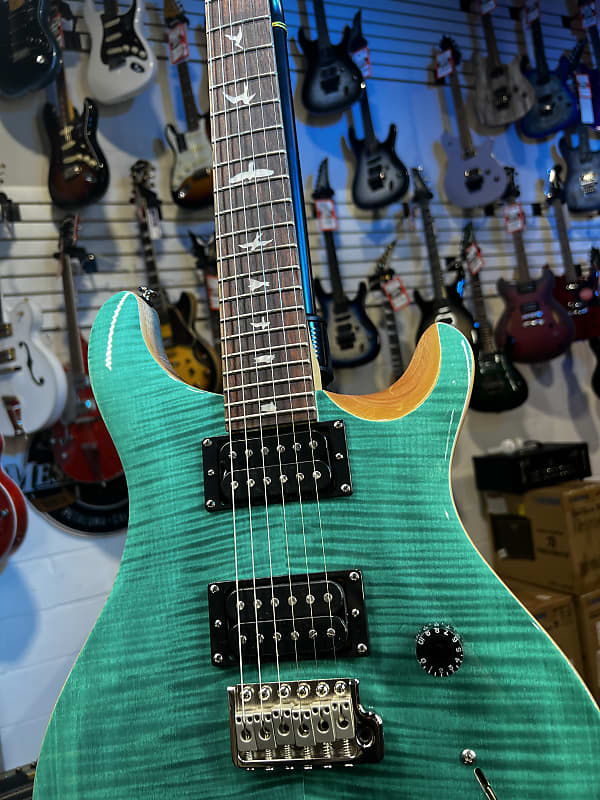 PRS SE Custom 24 Electric Guitar - Turquoise Auth Deal Free Ship! 874 GET PLEK’D!